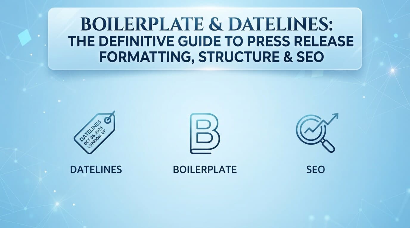 Boilerplate & Datelines: The Definitive Guide to Press Release Formatting, Structure & SEO