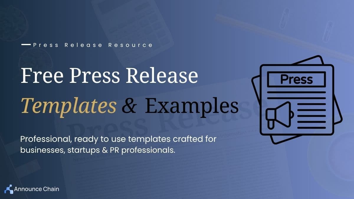 Free Press Release Templates and Examples